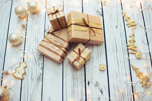 Navidad regalos cajas —  Fotos de Stock