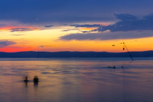 A Golden Beach gyönyörű naplementében — Stock Fotó