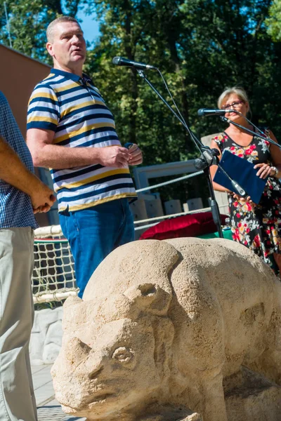 Zeged Ungheria Agosto 2020 Laszlo Botka Major Szeged Alla Cerimonia — Foto Stock