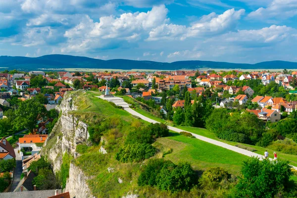 Vue de la vallée de Veszprem depuis la forteresse — Photo