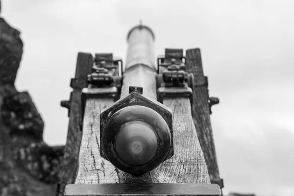 Cannone Nella Fortezza Szigliget Ungheria — Foto Stock