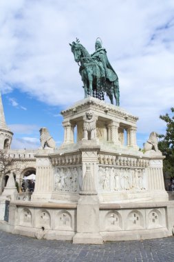 Budapeşte'de Saint stephen'ın heykeli
