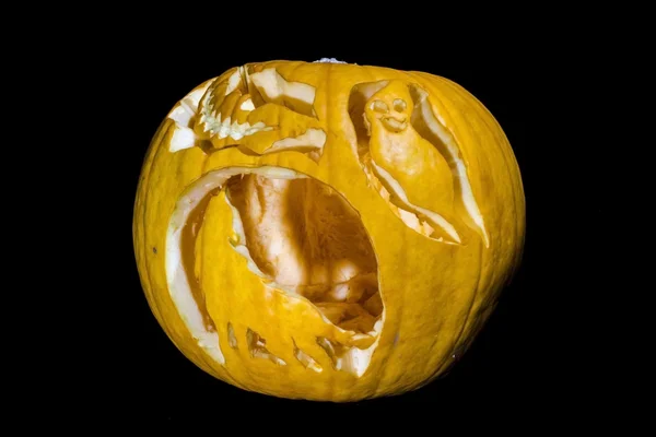 Abóbora de Halloween esculpida — Fotografia de Stock