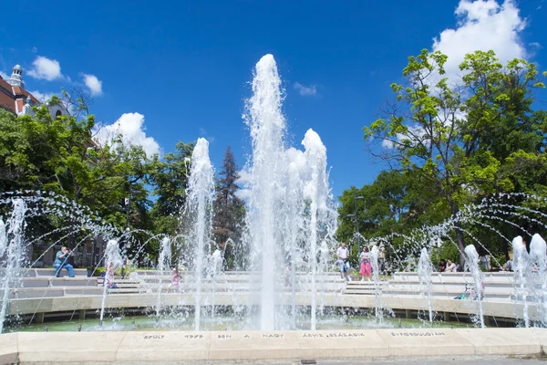 Fontän i szeged — Stockfoto