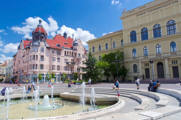 Dugonics Square in Szeged — Stock Photo, Image