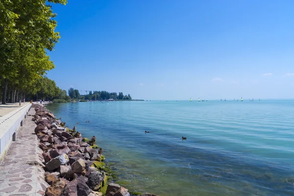 Spiaggia di Balatonfured — Foto Stock