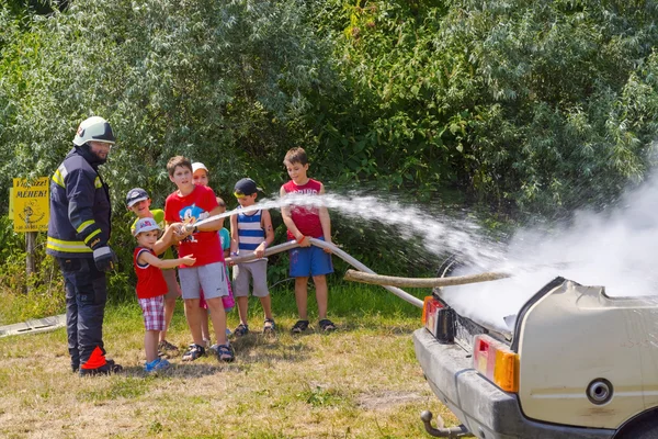 Car accident practice — Stock Photo, Image