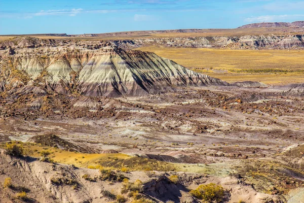 Festett Sivatagi Dombok Mutatják Rétegek Erózió Idővel — Stock Fotó