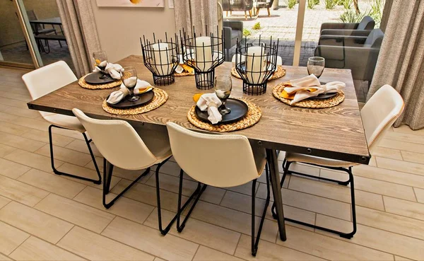 Dining Area Table With Placemants For Six