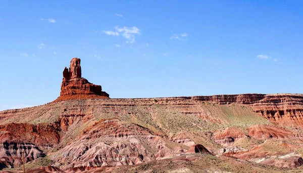 Lone Rock Outcropping Plateau America High Desert — Stock fotografie