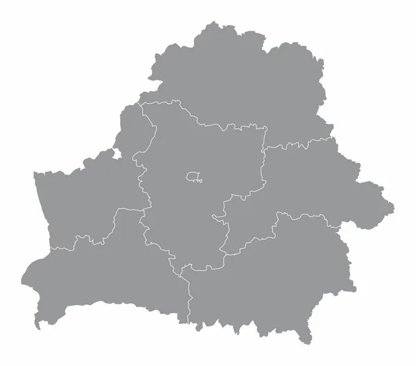 Karte der weißrussischen Regionen — Stockvektor