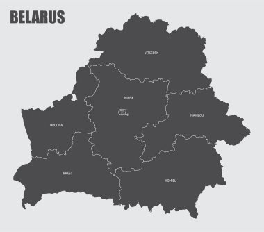 Belarus bölgeleri haritası