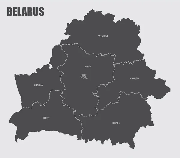 Carte des régions Belarus — Image vectorielle