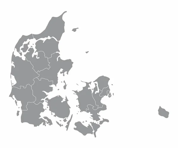 デンマーク州地図 — ストックベクタ