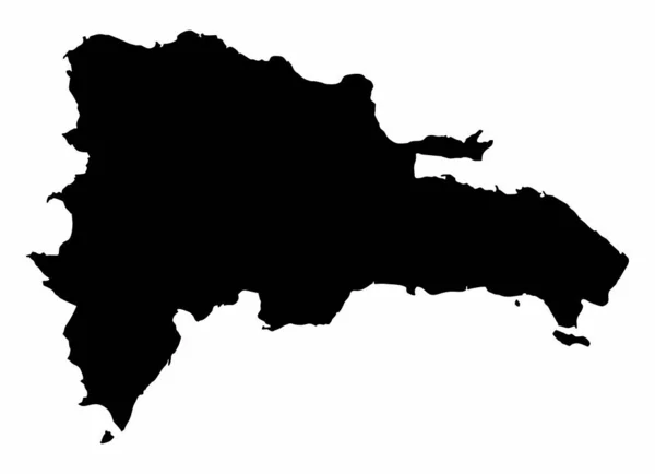 Carte de la silhouette de République dominicaine — Image vectorielle