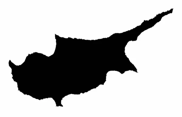 Cyprus silhouette map — Stock Vector