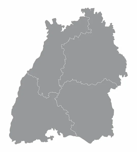 Baden-Wurttemberg mapa do estado —  Vetores de Stock