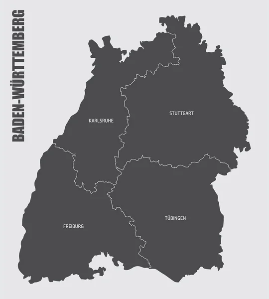 バーデン=ヴュルテンベルク州地図 — ストックベクタ