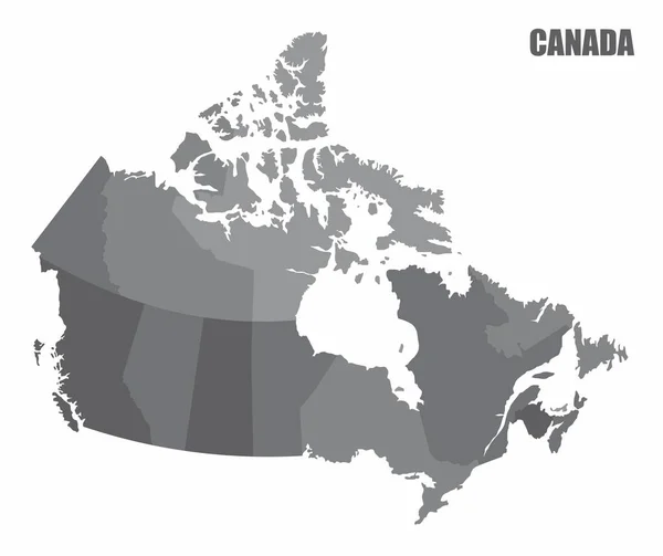 Canada provinces map — Stock Vector