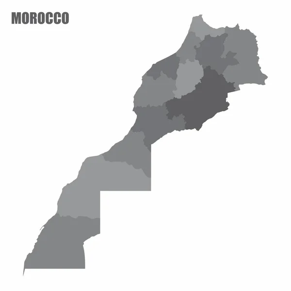 Maroc carte des régions — Image vectorielle