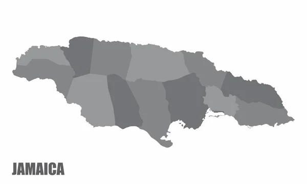 Mapa das regiões da Jamaica —  Vetores de Stock