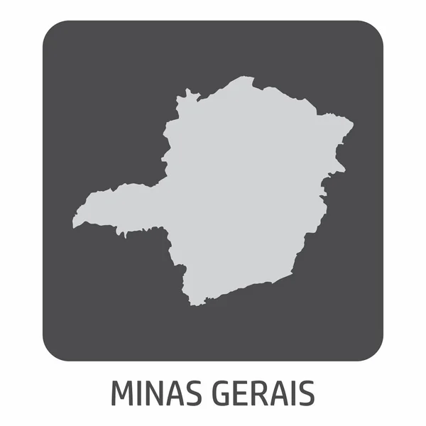 Minas Gerais mapa del icono — Vector de stock