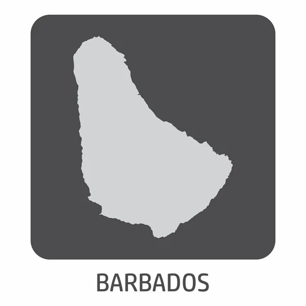 Barbados mapa icono — Vector de stock