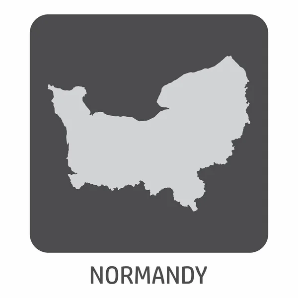 Ikona Sylwetki Regionu Normandii Francja — Wektor stockowy