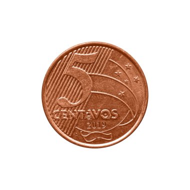 5 Brezilyalı gerçek centavos sikkesi