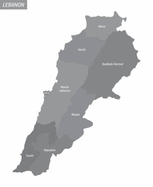 Lübnan gri tonlama haritası