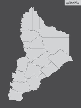 Neuquen province administrative map clipart
