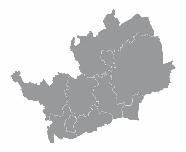 Mapa Hrabstwa Hertfordshire Podzielona Dzielnice Anglia — Wektor stockowy