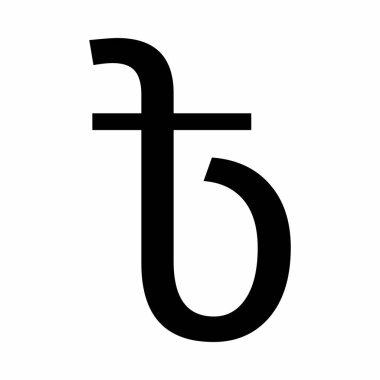 Bengali Rupisi işareti beyaz arkaplanda izole