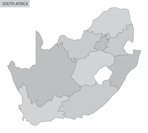 남아프리카 공화국 지도는 배경에 분리되어 — 스톡 벡터