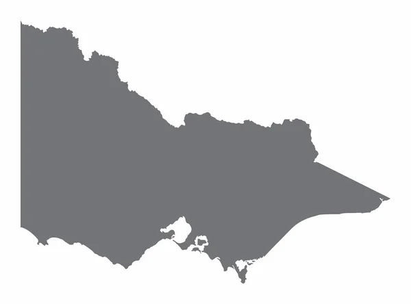 ヴィクトリアシルエット地図白を背景に孤立 — ストックベクタ
