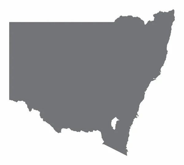 Die Silhouette Von New South Wales Isoliert Auf Weißem Hintergrund — Stockvektor