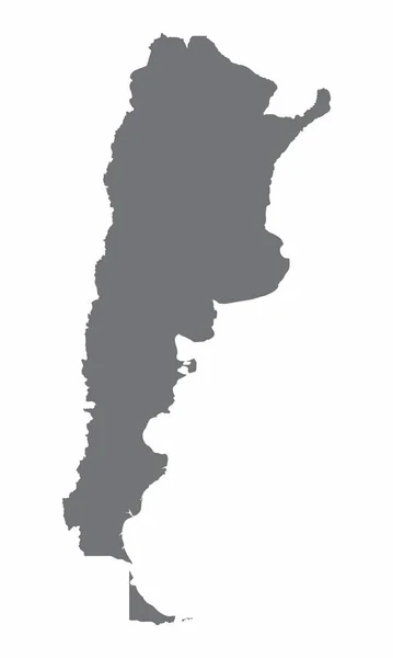 Argentinië Silhouet Kaart Geïsoleerd Witte Achtergrond — Stockvector