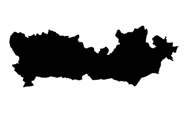 Berkshire County Mapa Silhueta Escura Isolado Fundo Branco Inglaterra —  Vetores de Stock