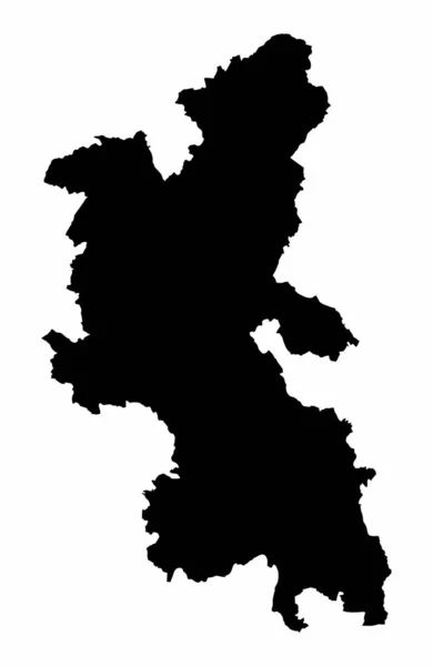 Buckinghamshire Mapa Silhueta Condado Isolado Fundo Branco Inglaterra — Vetor de Stock