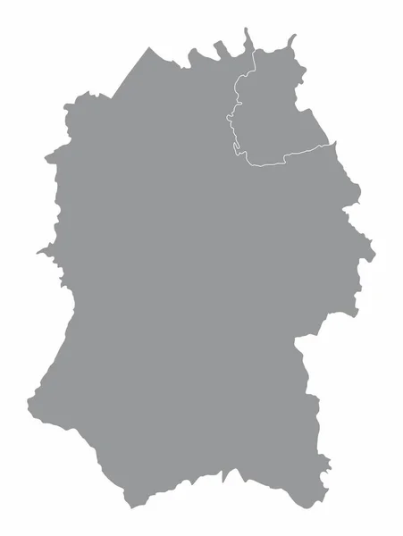 Mapa Administrativo Del Condado Wiltshire Aislado Sobre Fondo Blanco Inglaterra — Archivo Imágenes Vectoriales