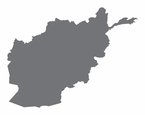 Αφγανιστάν Χάρτης Σιλουέτας Απομονωμένος Λευκό Φόντο — Διανυσματικό Αρχείο