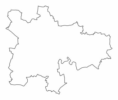 Glasgow şehir haritası beyaz arkaplanda izole edildi