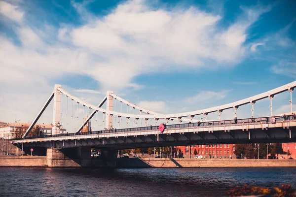 Moskau Russland Oktober 2020 Die Krymsky Brücke Krimbrücke Und Moskau — Stockfoto