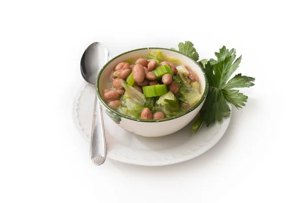 Sopa de verduras, comida vegetariana —  Fotos de Stock
