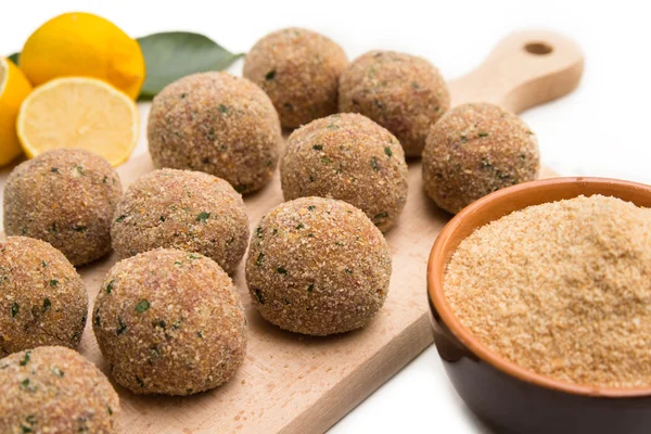 Breaded meat balls — Stock Photo, Image