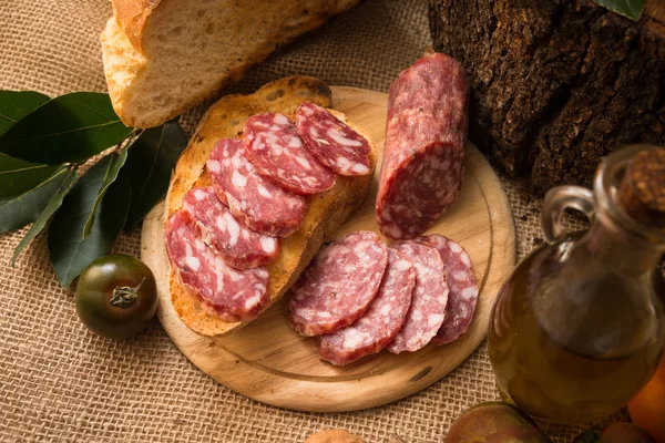 Salame de porco da Sardenha — Fotografia de Stock