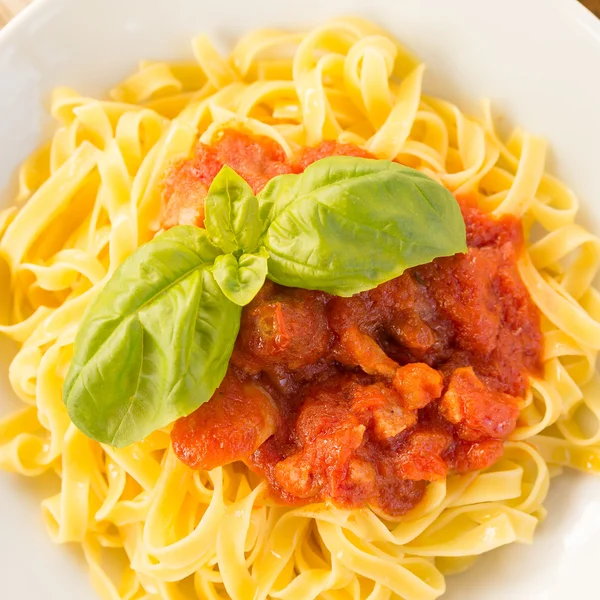 Tagliatelle met ragout — Stockfoto