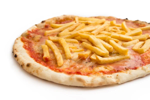 French Fries Pizza — Stock Photo, Image