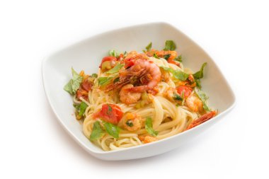 spagetti karides ile