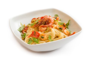 spagetti karides ile